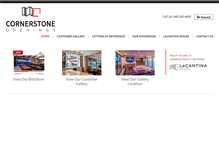 Tablet Screenshot of cornerstoneopenings.com